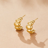 Rene Gold Puff Earrings - Beautiful Earth Boutique