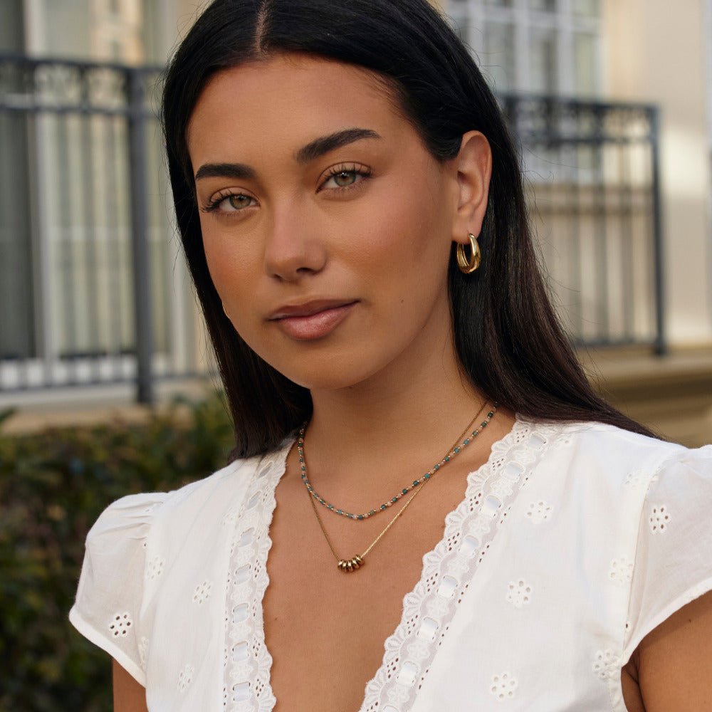 'Rings of Happiness' Gold Necklace - Beautiful Earth Boutique