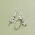 Silver Crystal Petal Drop Earrings - Beautiful Earth Boutique