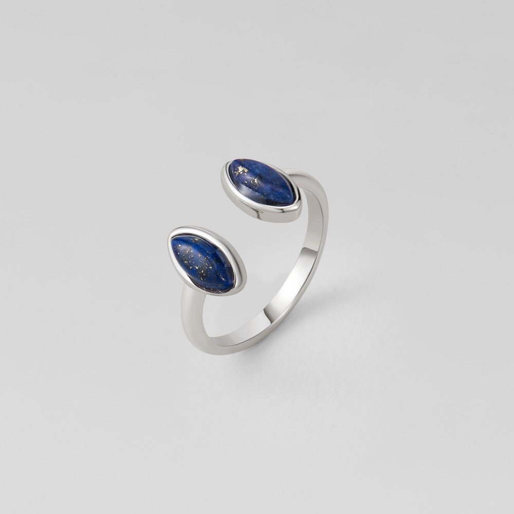 Silver Lapis Lazuli Wrap Ring - Beautiful Earth Boutique