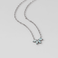 Silver Marquise Petal Necklace - Beautiful Earth Boutique