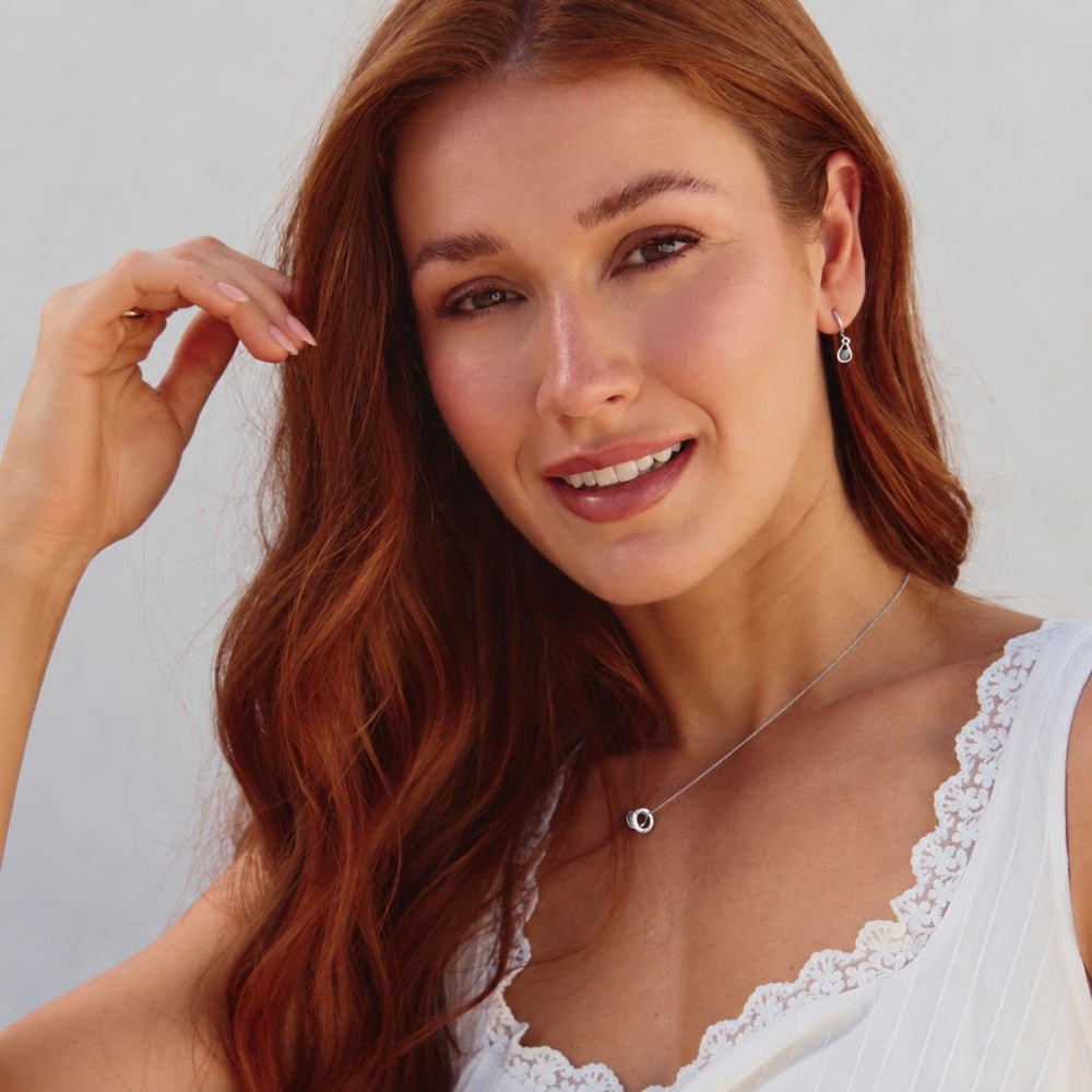 Silver Midnight Teardrop Earrings - Beautiful Earth Boutique
