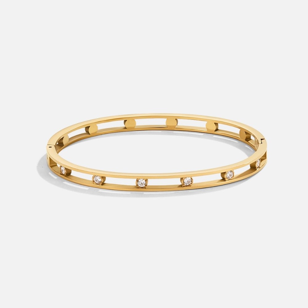 Sofia Crystal & Gold Bangle - Beautiful Earth Boutique