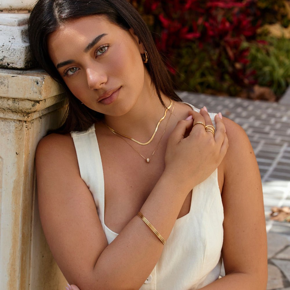 Solana Gold Bangle Set - Beautiful Earth Boutique