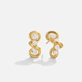 Tara Gold Entwined Pearl Earrings - Beautiful Earth Boutique