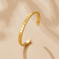 Tasha Ribbed Gold Bangle - Beautiful Earth Boutique