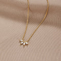 Tiffany Crystal Leaf Pendant Necklace - Beautiful Earth Boutique