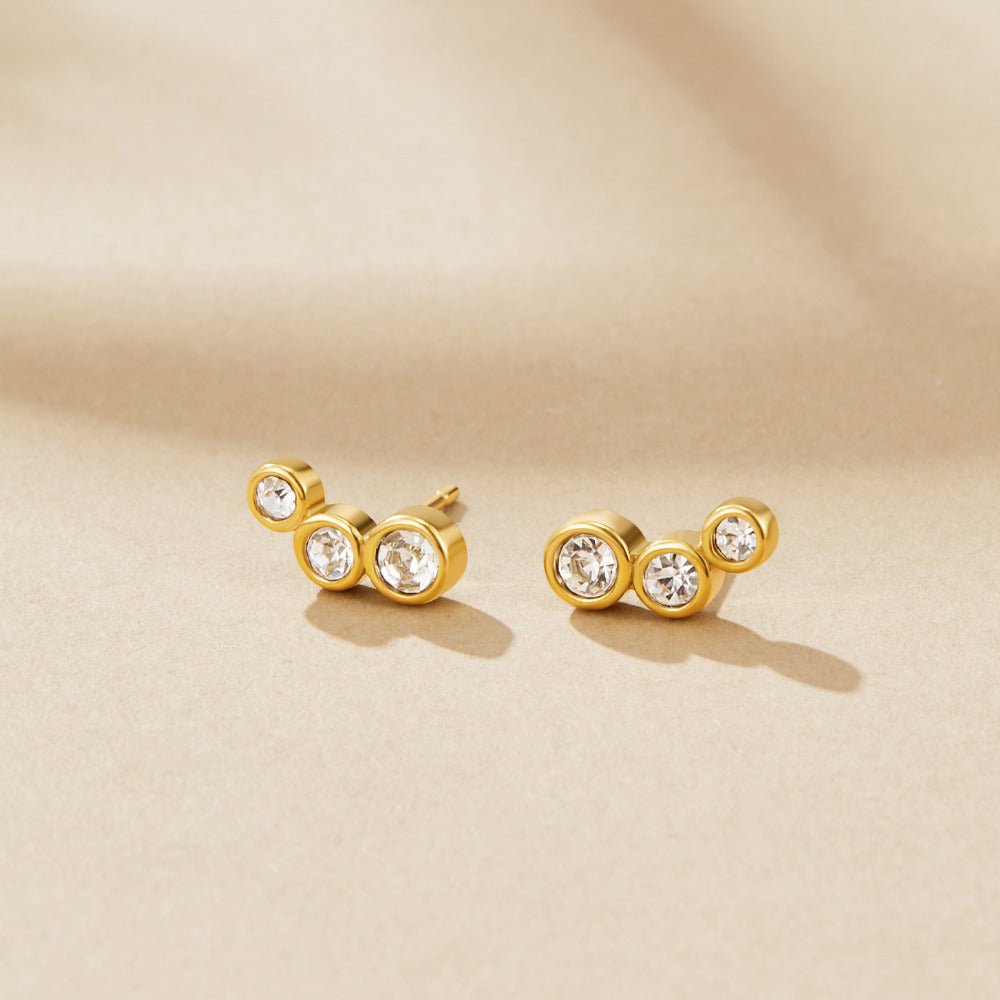 Trio Crystal Stud Earrings - Beautiful Earth Boutique