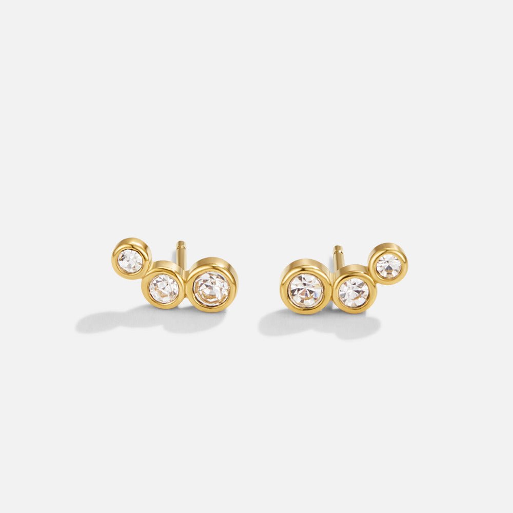 Trio Crystal Stud Earrings - Beautiful Earth Boutique