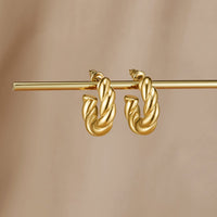 Twisted Felicity Hoop Earrings - Beautiful Earth Boutique