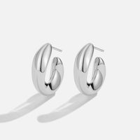 Twisted Sandara Silver Hoop Earrings - Beautiful Earth Boutique