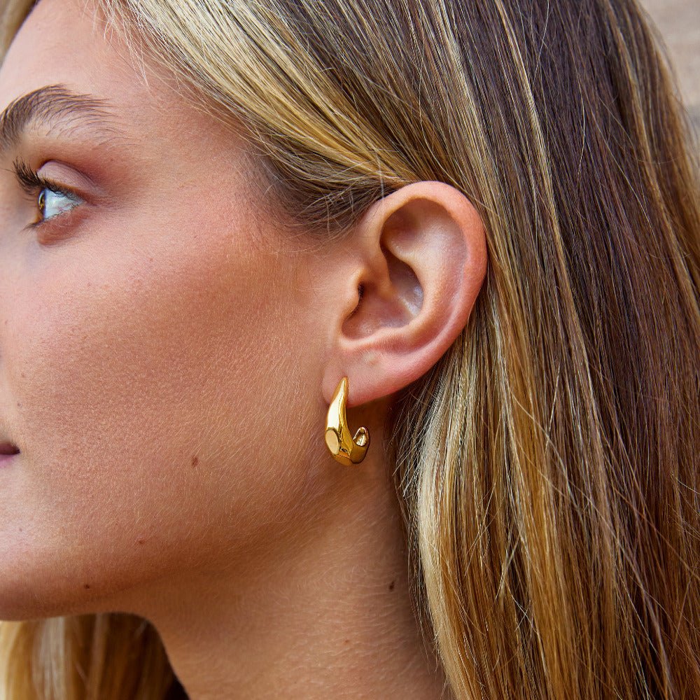 Vienna Gold Dome Earrings - Beautiful Earth Boutique