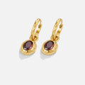 Vintage Garnet Hoop Earrings - Beautiful Earth Boutique