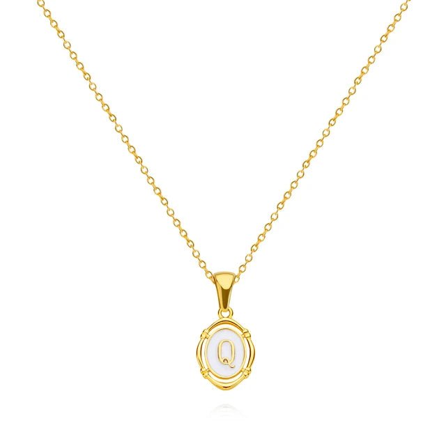Vintage Gold Letter Necklace - Beautiful Earth Boutique