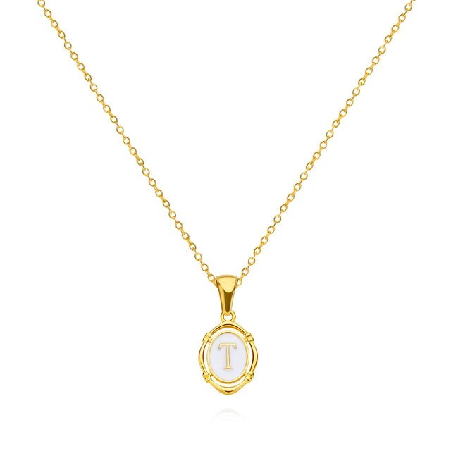 Vintage Gold Letter Necklace - Beautiful Earth Boutique