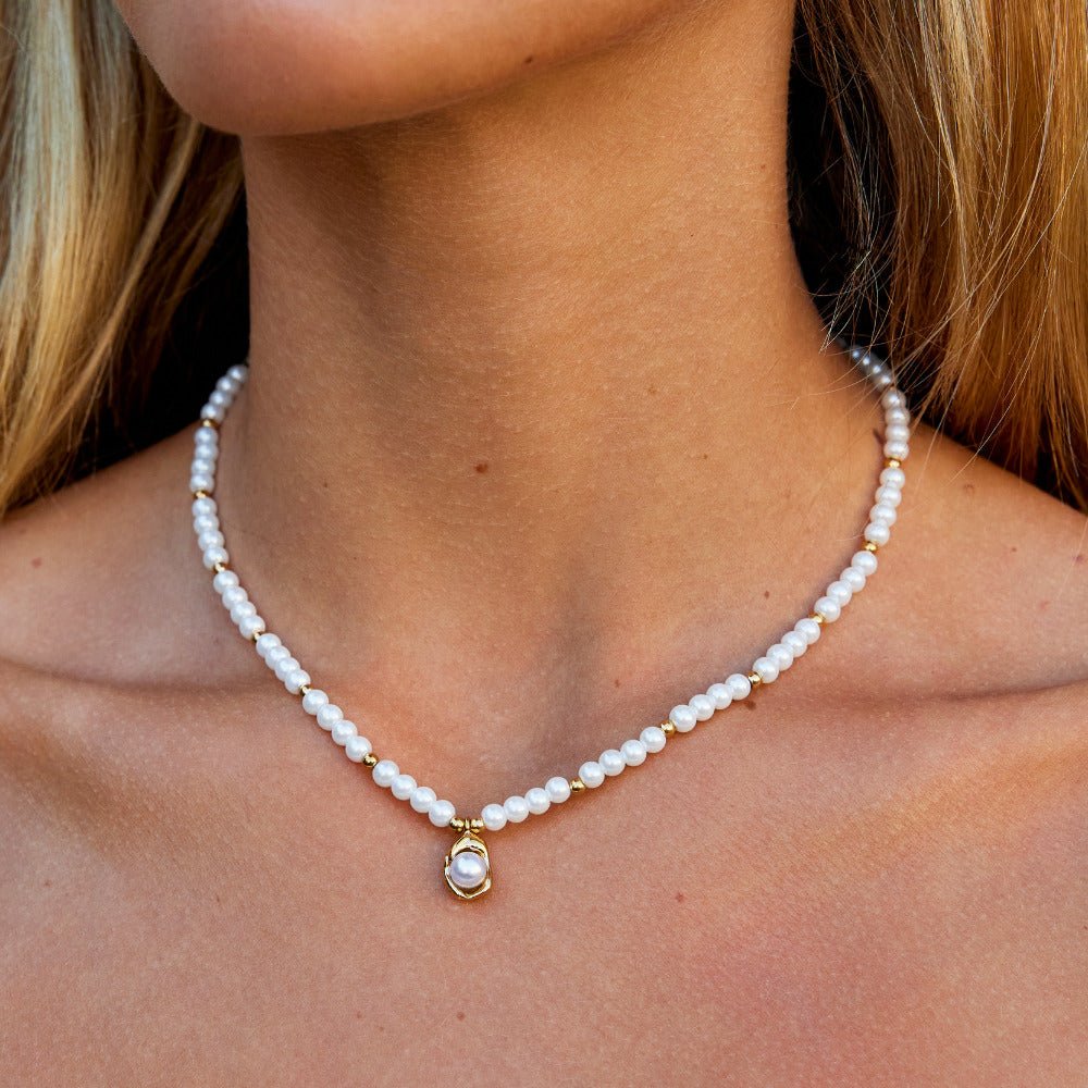 Vintage Golden Pearl Necklace - Beautiful Earth Boutique