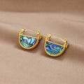 Amalfi Turquoise Shell Earrings - Beautiful Earth Boutique