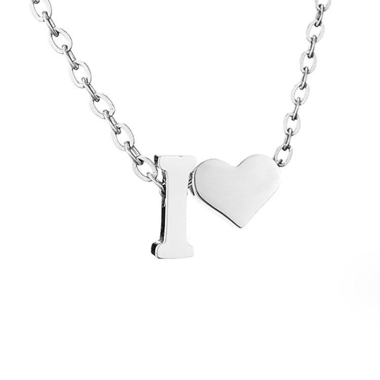 Forever Love & Letter Silver Necklace - Beautiful Earth Boutique