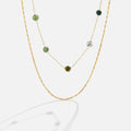 Layered Alana Gold & Stone Necklace - Beautiful Earth Boutique