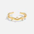 Wavey Pearl 18K Gold Ring - Beautiful Earth Boutique
